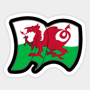 flag of Wales - sports, flags, and culture inspired designs Sticker